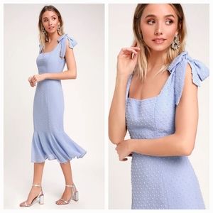 Lulu's Light Blue Midi Dress